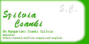 szilvia csanki business card